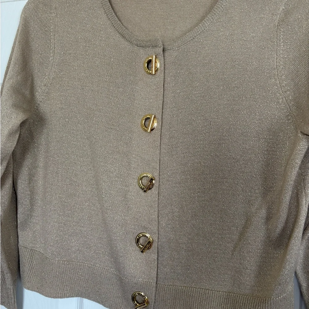 Calvin Klein Beige Button-Up Cardigan - Picture 1 of 8